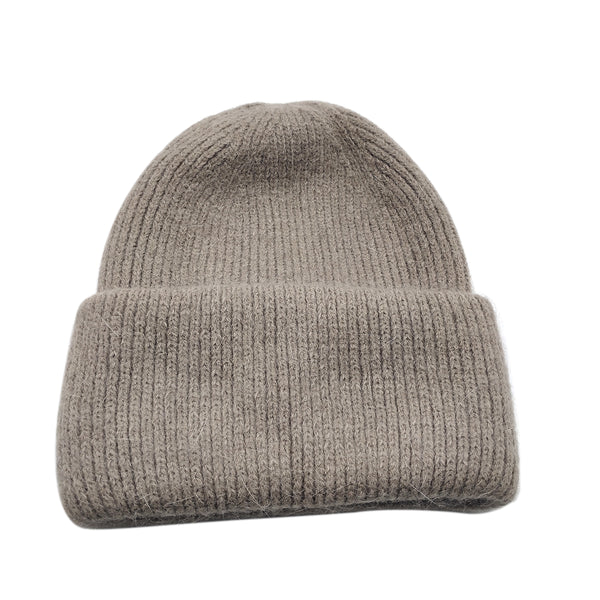 Thickened knitted wool hat for women
