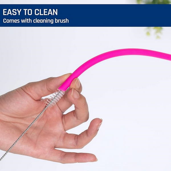 Reusable colored silicone straws