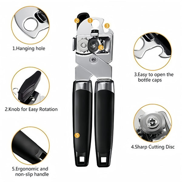 Can opener manual 3-in-1 multi-function