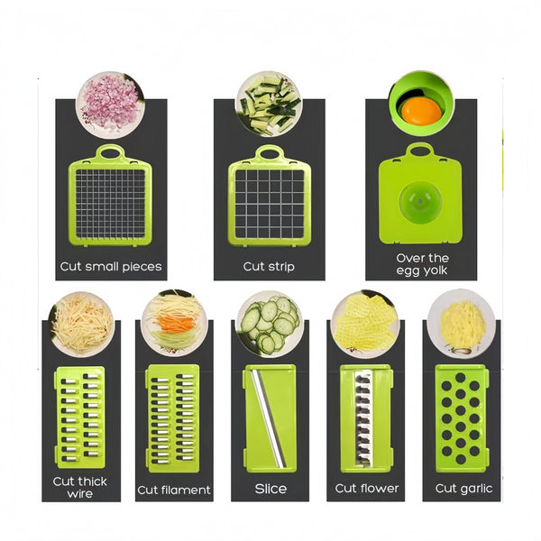 16-Piece Manual Vegetable Cutter