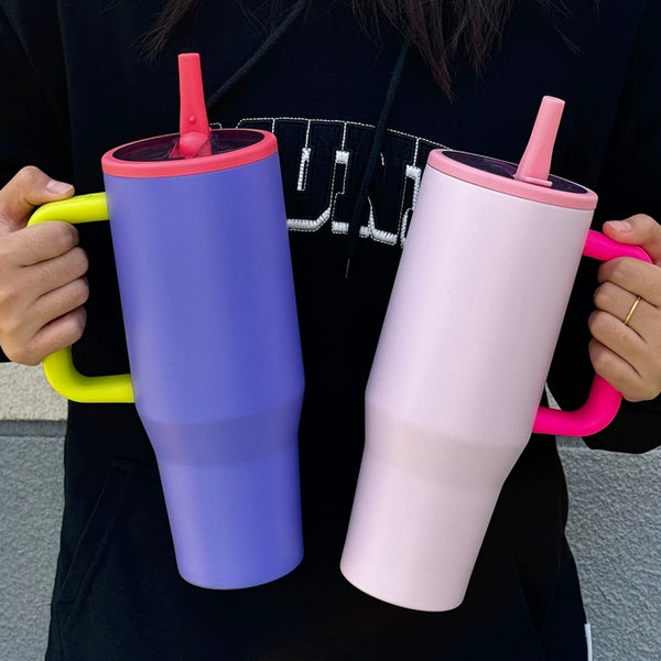 Double Vacuum Stainless Steel Cup With Handle
