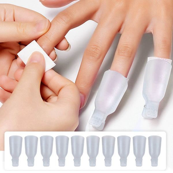 10PC Plastic Nail Art Soak Decanter Clip