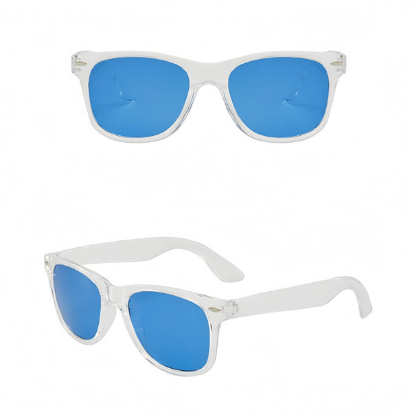 Rainbow Piece Transparent Frame Glasses