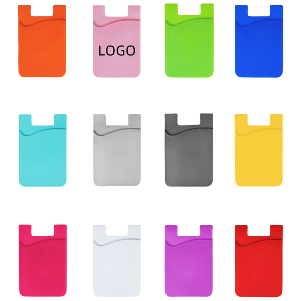 Silicone mobile phone back card holder