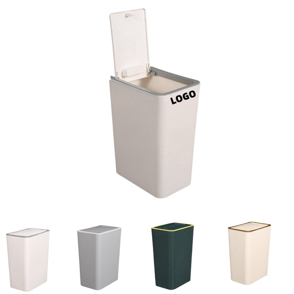 Press-Top Desk Trash Can