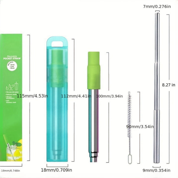 Stainless Steel Telescopic Straw