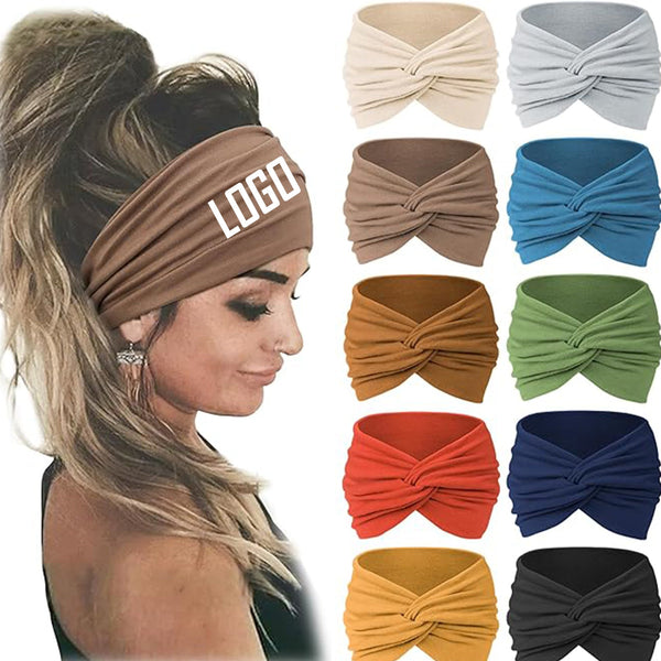 Stylish Solid Color Cross Headband