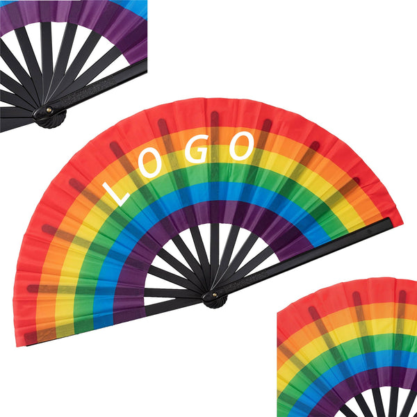Rainbow Folding Fan