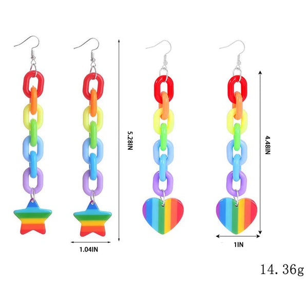 Acrylic Rainbow Earrings
