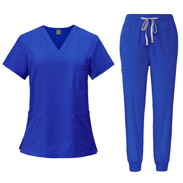Polyester Spandex Doctor's Short-sleeve Work Uniform Set