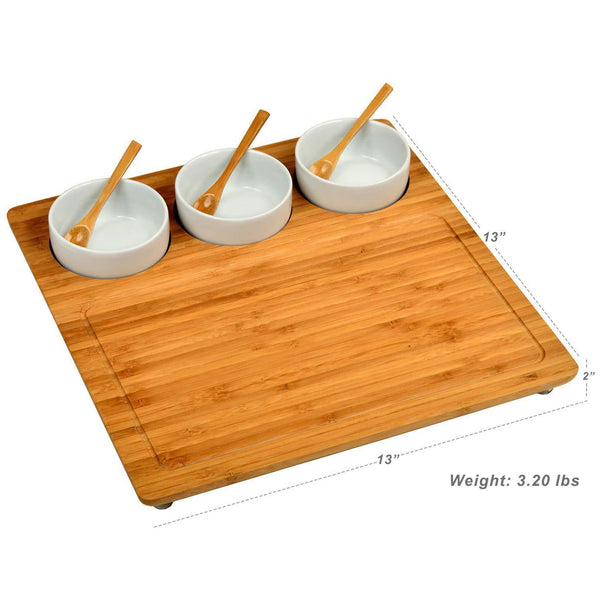 Bamboo Storage Tray And Cheese Cutting Board