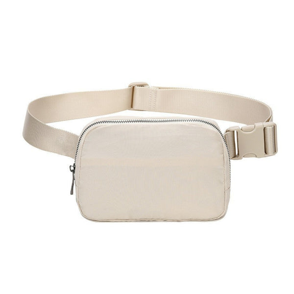 Portable Zippered Nylon Waist Bag
