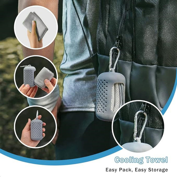 Sports Cooling Towel With Silicone Cover