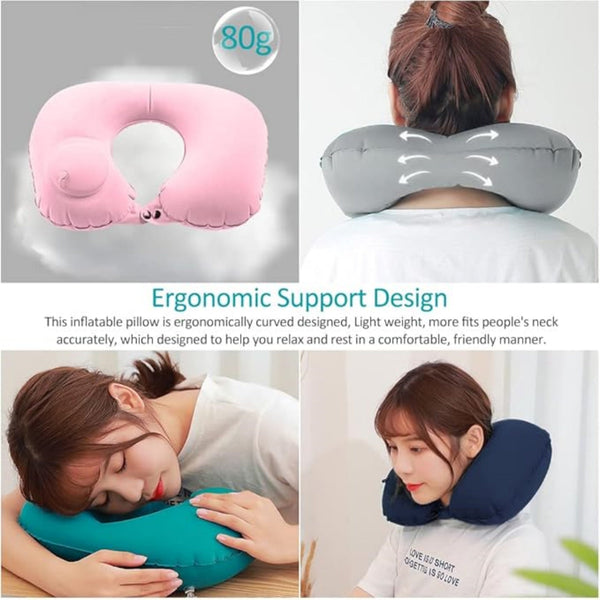 Portable Travel Inflatable U-Shaped Pillow