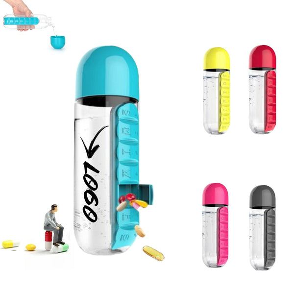20 Oz Water Bottle With Medicine Storage