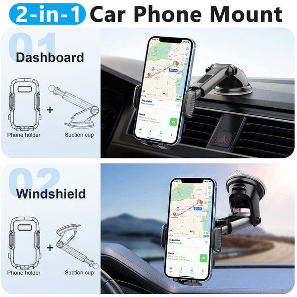 Suction Cup 360 Degree Rotating Car Phone Holder