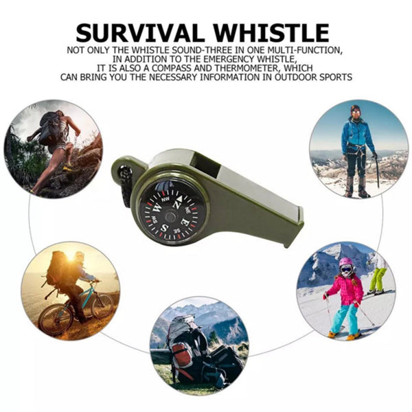 3-In-1 Multi-Function Survival Whistle