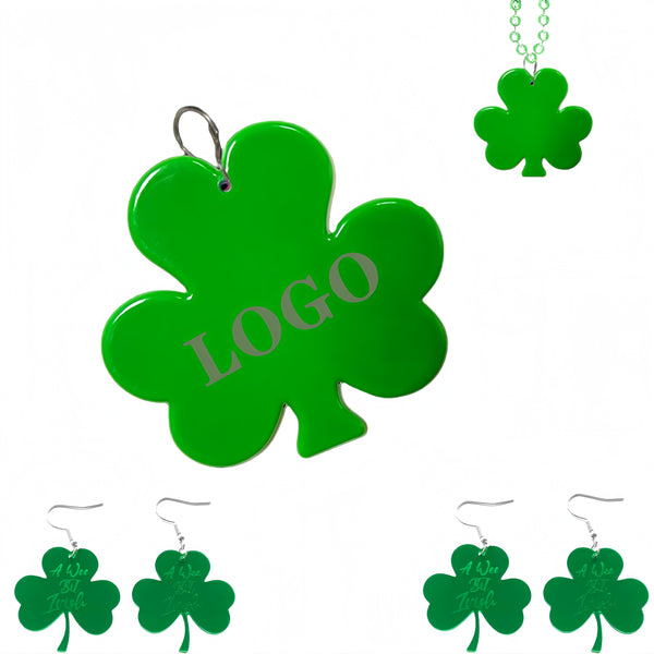 Mardi Gras Shamrock Earrings