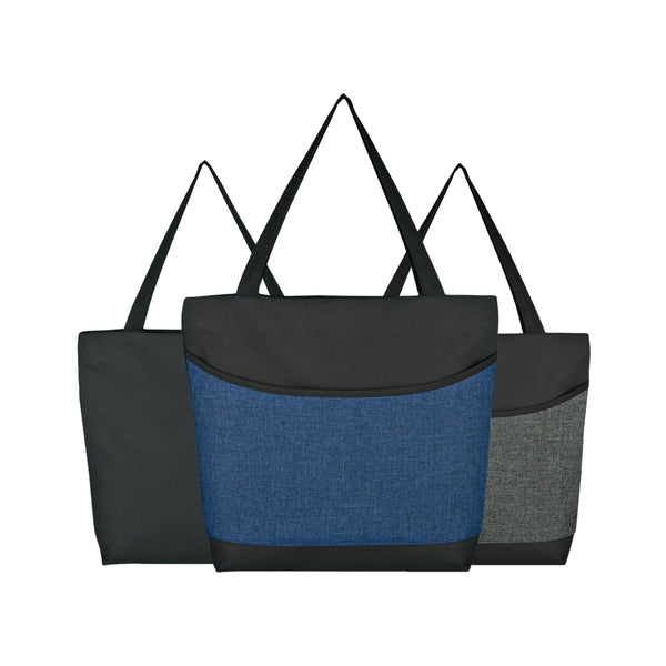 Fashion Outdoor Zipper Tote With Front Pocket