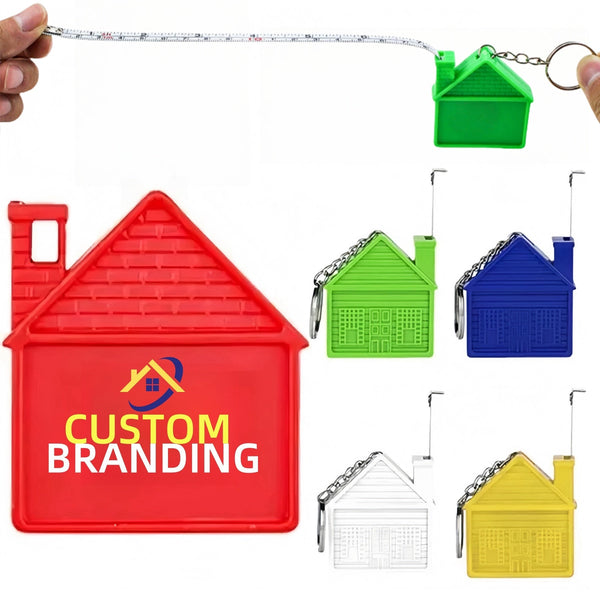 3-Foot House-Shaped Measuring Tape With Keychain