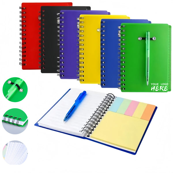 Spiral Notebook With Pen And Notepad