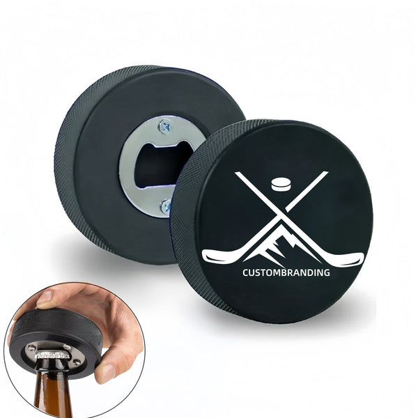 Multifunctional Hockey Bottle Opener With Coaster