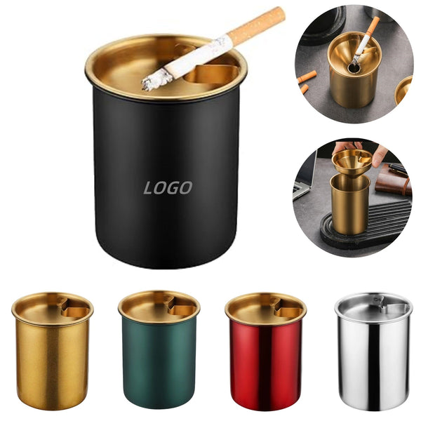 Stainless Steel Car Ashtray With Lid