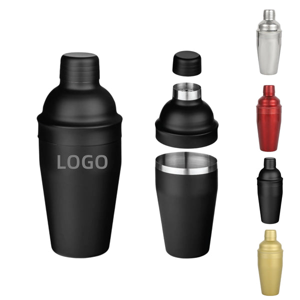 18 Oz Stainless Steel Cocktail Shaker With Strainer