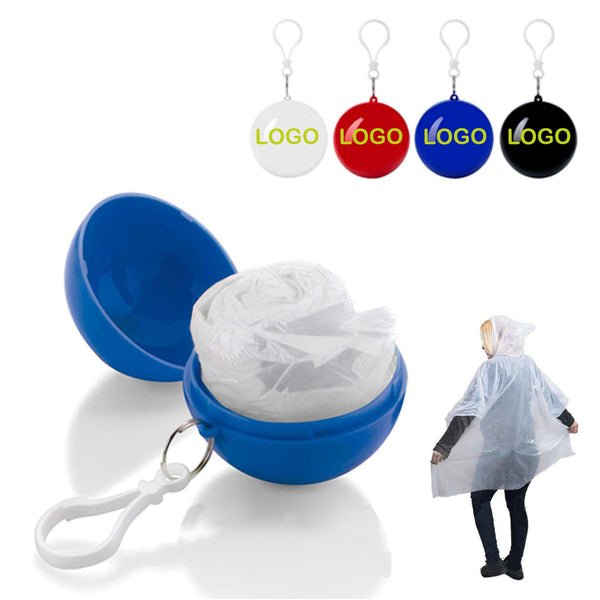 Keychain With Disposable Raincoat
