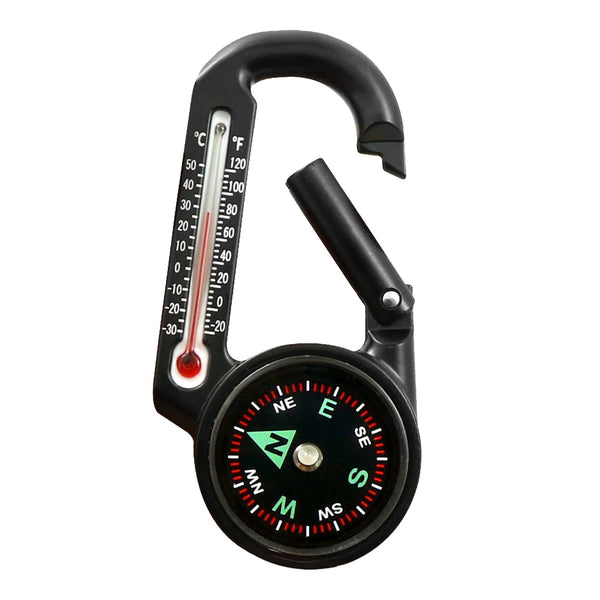 Compass With Thermometer And Key Chain