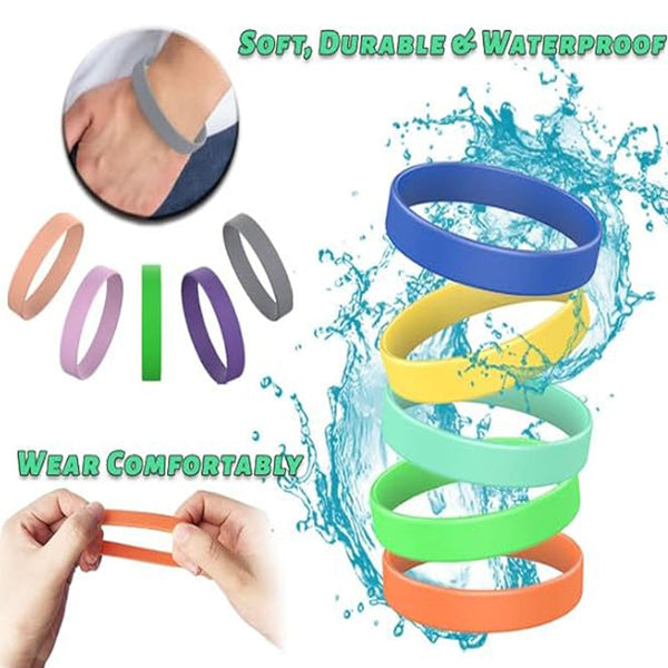 Customizable Silicone Solid Color Wristbands
