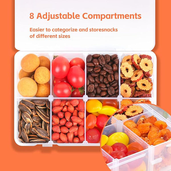 Customizable Simple And Transparent 8-bar Snack Container