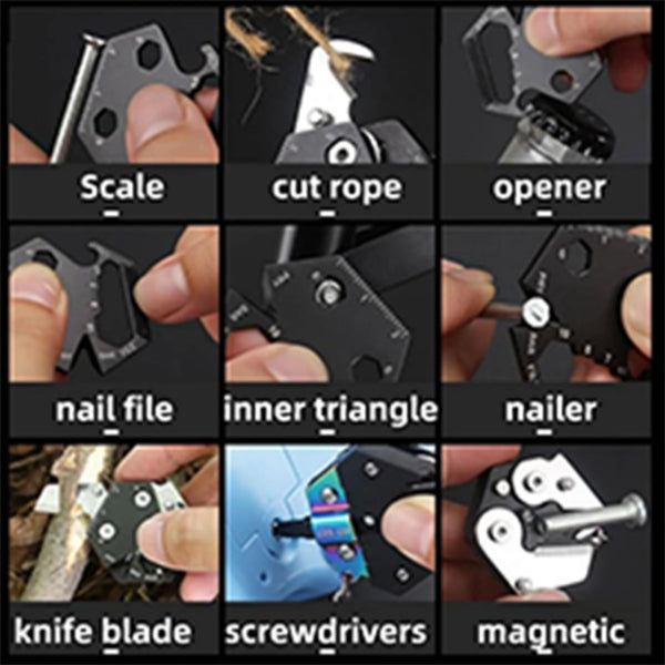Hexagonal Multi-Tool Keychain
