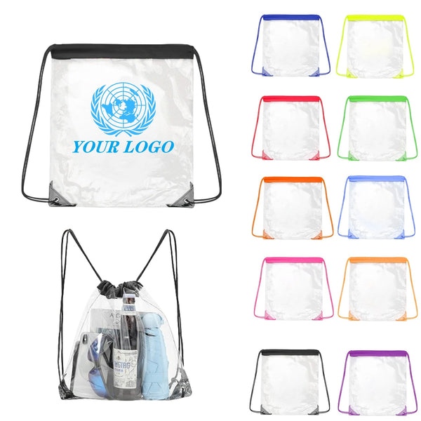 Outdoor Transparent Drawstring Backpack