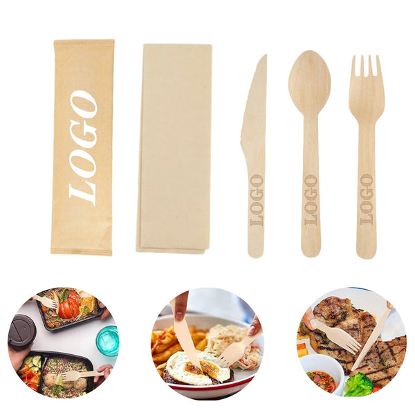 4-Piece Disposable Eco-Friendly Cutlery Set