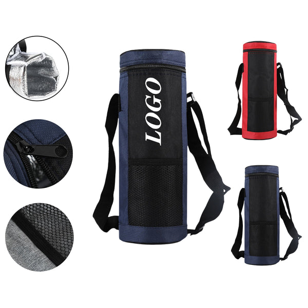 Oxford Round Insulated Cooler Bag With Shoulder Strap