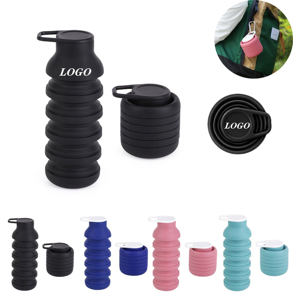 20 Oz Foldable Silicone Water Bottle