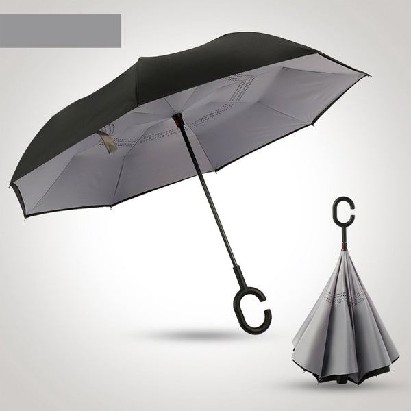 Hands-Free Double Layer Inverted Umbrella