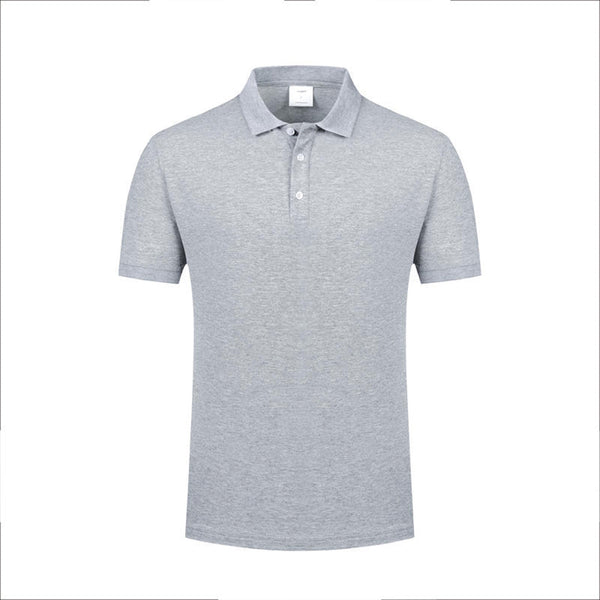 Mercerized Cotton Polo Lapel Short Sleeve Shirt