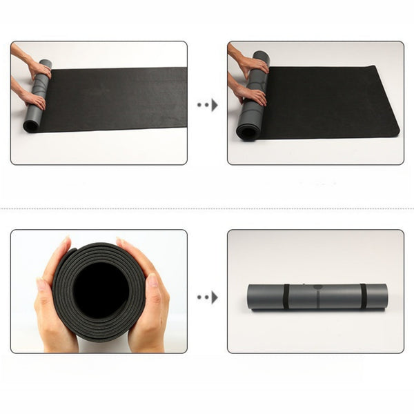 Widened Natural Rubber Anti-Slip Body Line Fitness Mat