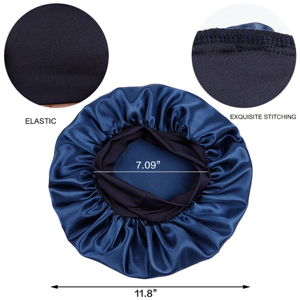 Solid Color Wide Brim Beauty Shower Cap
