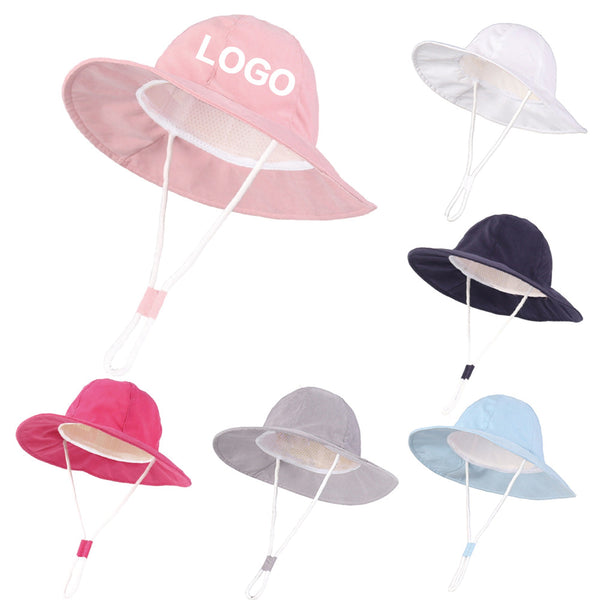 Solid Color Outdoor Travel Sun Protection Baby Hat