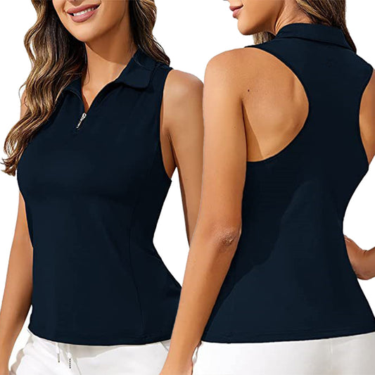 Women's Sleeveless Tennis Polo Shirts